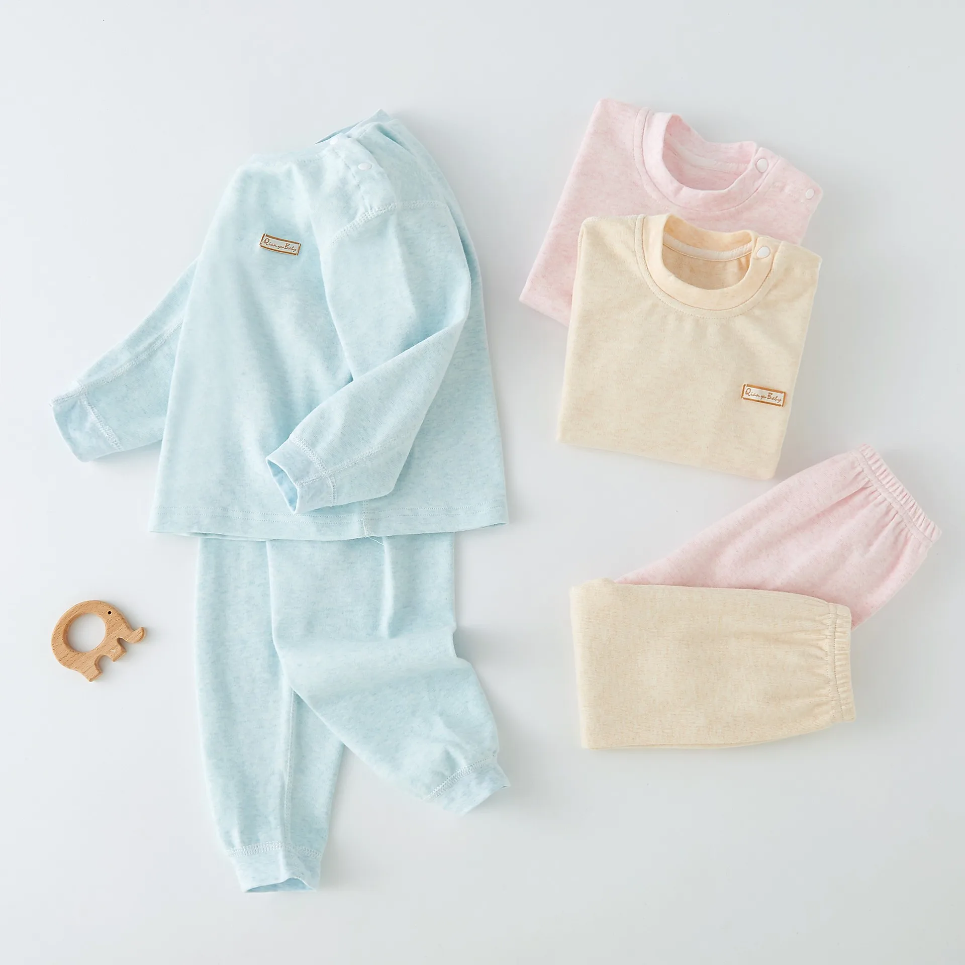 Baby Thermal Underwear Set Autumn Winter New Pure Color Warm Boys Girls Cotton Comfort Soft Children's Suit Autumn Clothes Pants