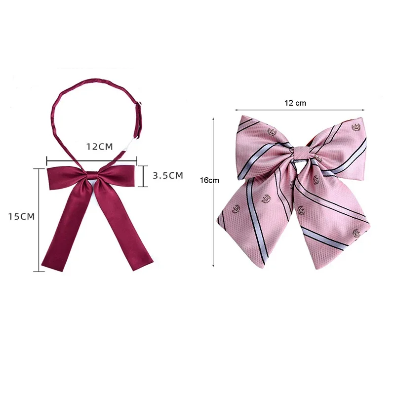Women Bowtie School Uniform Ribbon Led Rope Necktie Handmade Shirt Butterfly