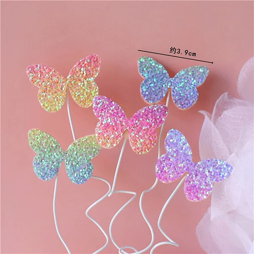 Rainbow Butterfly Cake Toppers – Happy Birthday & Baby Shower Party Decorations
