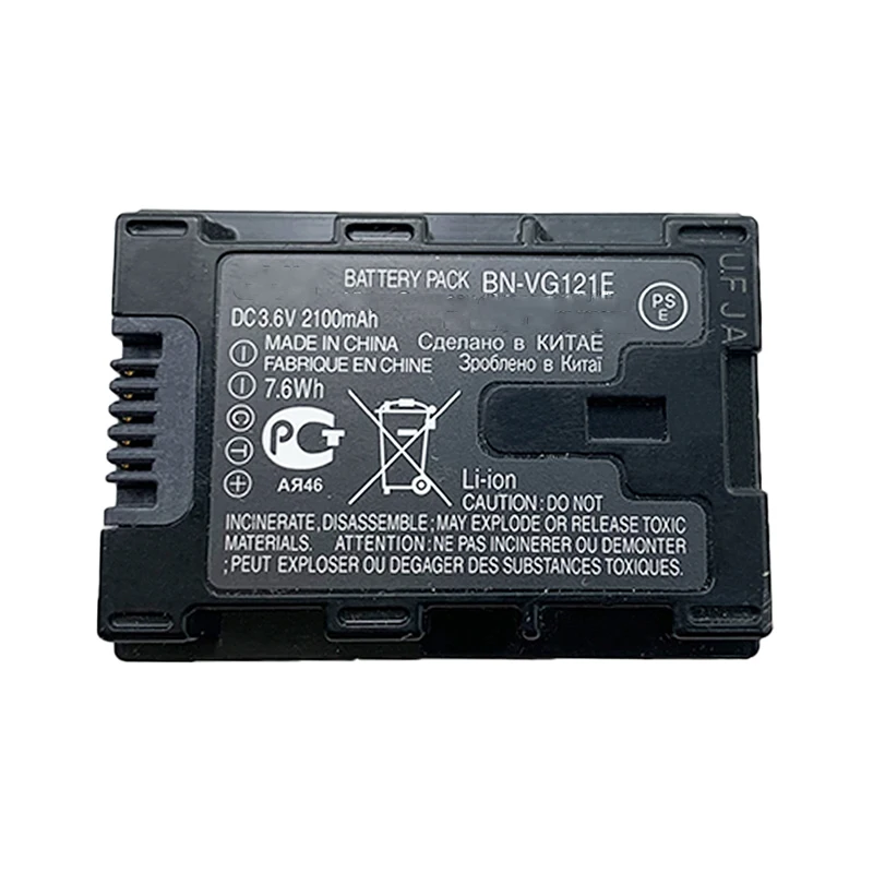 

Original BN-VG121E for JVC Digital Camera Battery Everio GZ-E10 GZ-EX255 GZ-GX1 GZ-HD500 BN-VG107 3.6V 2100mAh Li-Ion Battery