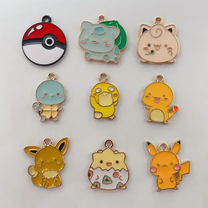 

10pcs Alloy Charm Classic Cartoon Anime Animal Pendant Earrings DIY Keychain Bracelet Jewelry Making Accessories