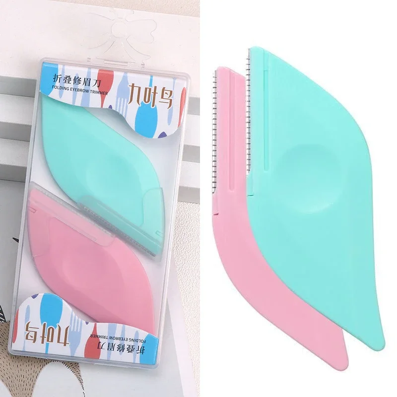Karsyngirl 2pcs Portable Eyebrow Trimmer Eyebrow Razor Shaver Eye Brow Shaper Cutter Shaping Tool Facial Hair Remover for Women
