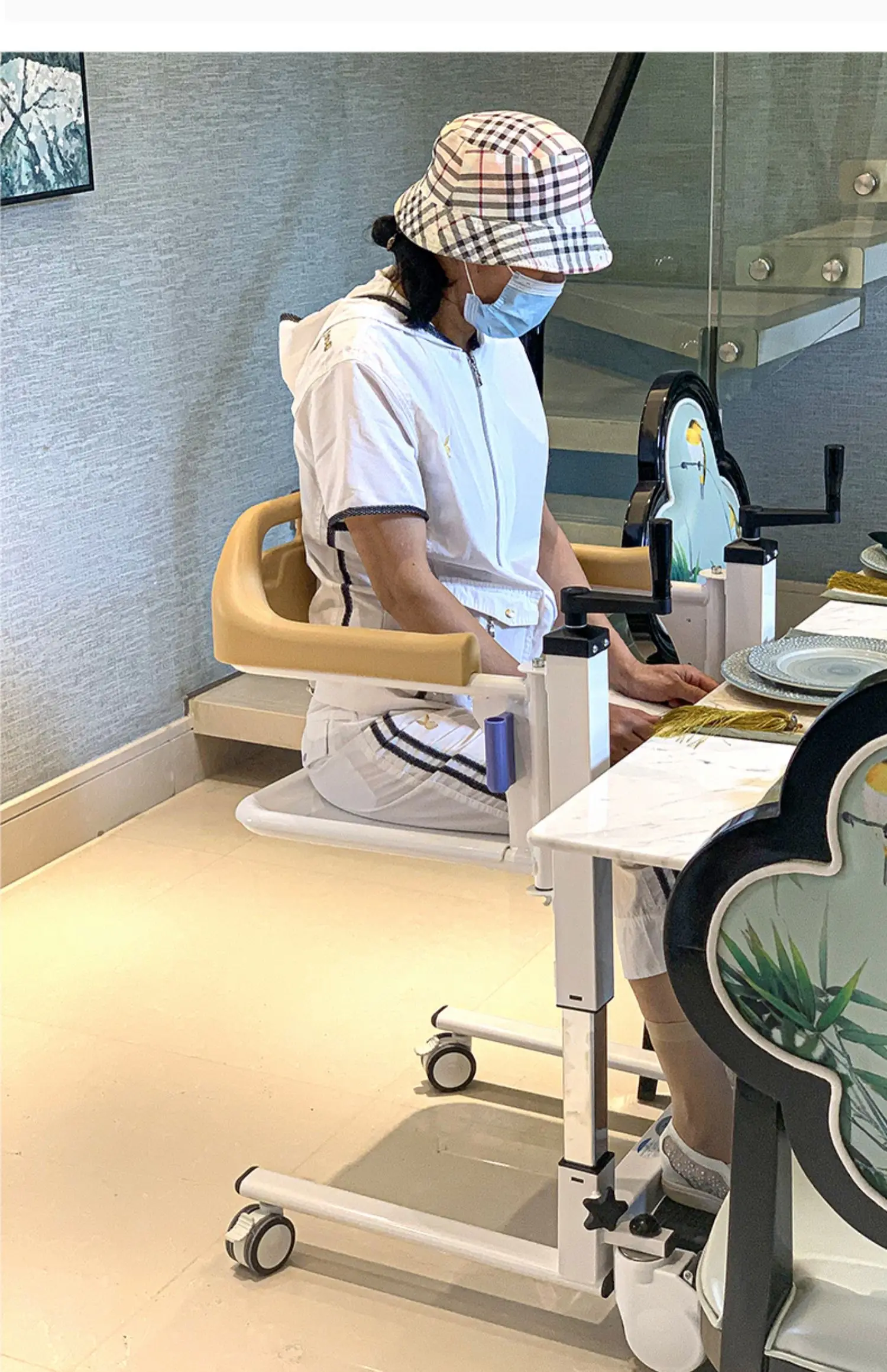 Transfer Machine Multifunctional Lifting Device Bed Rest Home Care Disabled Elderly Sitting Bathing Walking 20