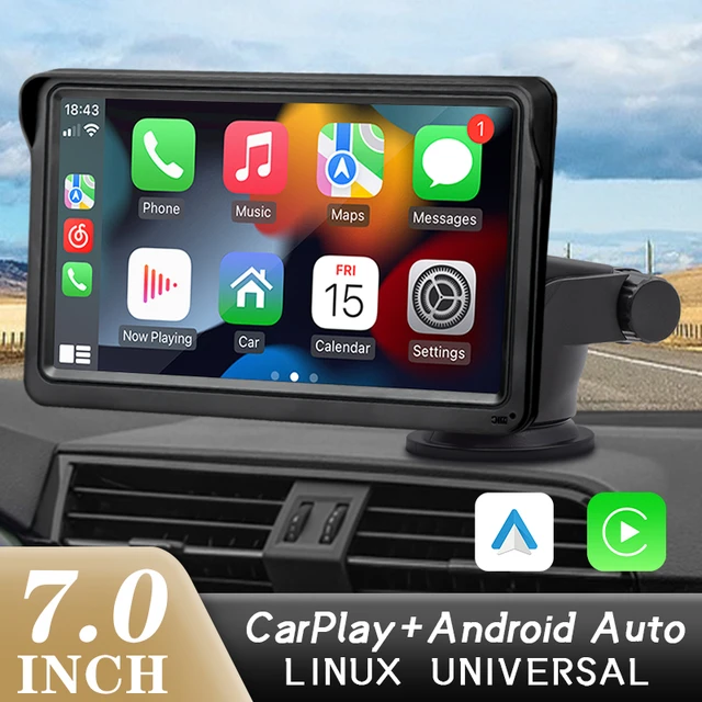 Reproductor Multimedia con pantalla táctil para coche, Radio con Android,  Carplay inalámbrico, pantalla táctil, USB, Bluetooth, Universal, 7  pulgadas, color negro - AliExpress