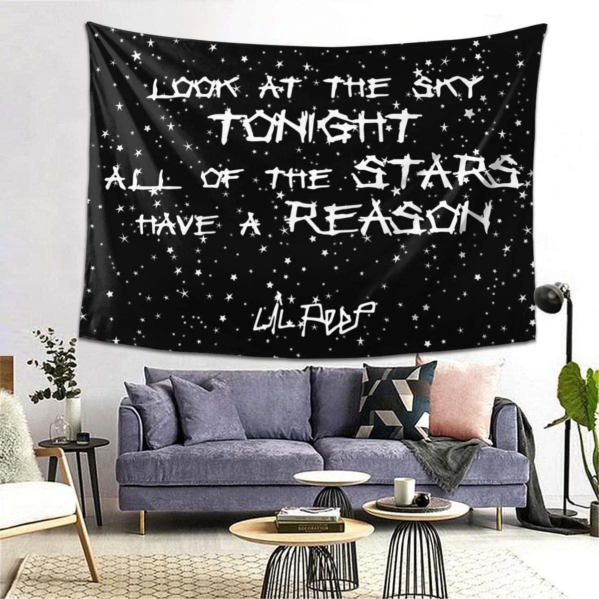 Wall Tapestry Lil Look At The Sky Peep Hippie Tapestry Wall Hanging for Living Room Bedroom Dorm Room Home Decor 150x130cm Tapiz tapestry decorations