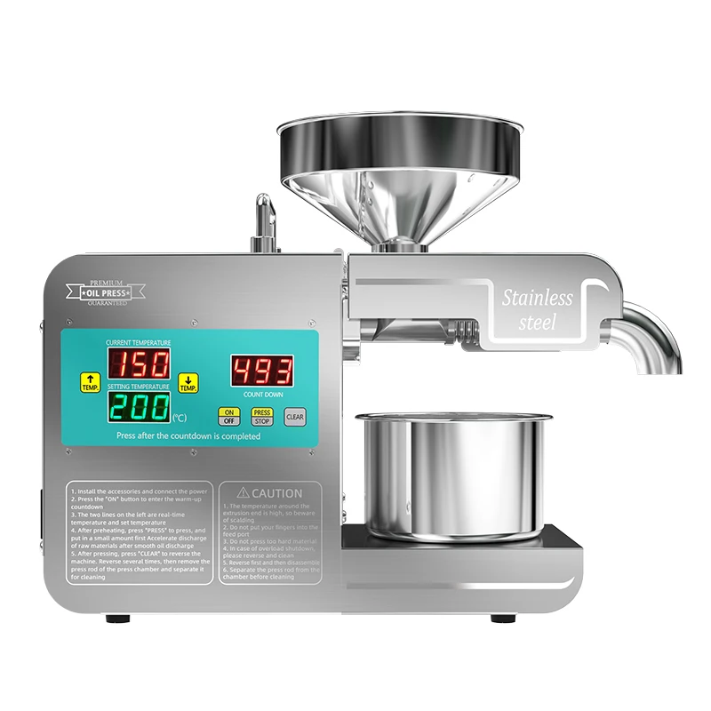 SUNZ  Stainless steel  Household   Commercial Oil Press machine ,  Cold press  Linseed oil extrator  presser 2