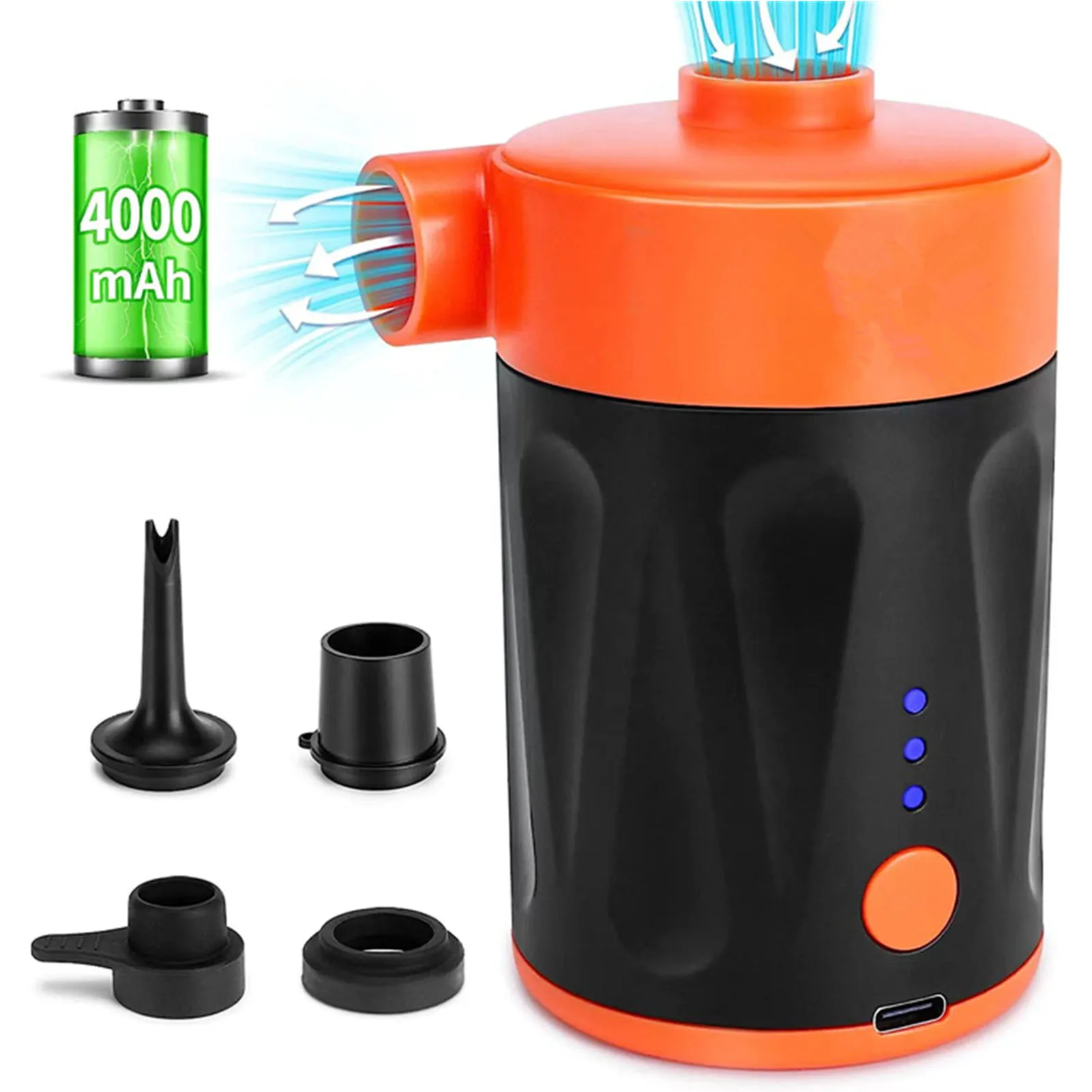 

GIGA Pump 2.0 Small Mini Air Pump Electric Air Micro Pump For Mattress Mat Camping Electric Inflator Swimming Ring Vacuum Pump