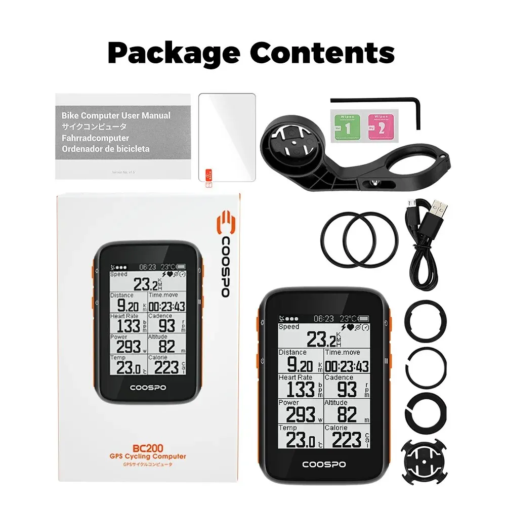 COOSPO BC200 Wireless Bicycle Computer GPS Bike Speedometer – The ...