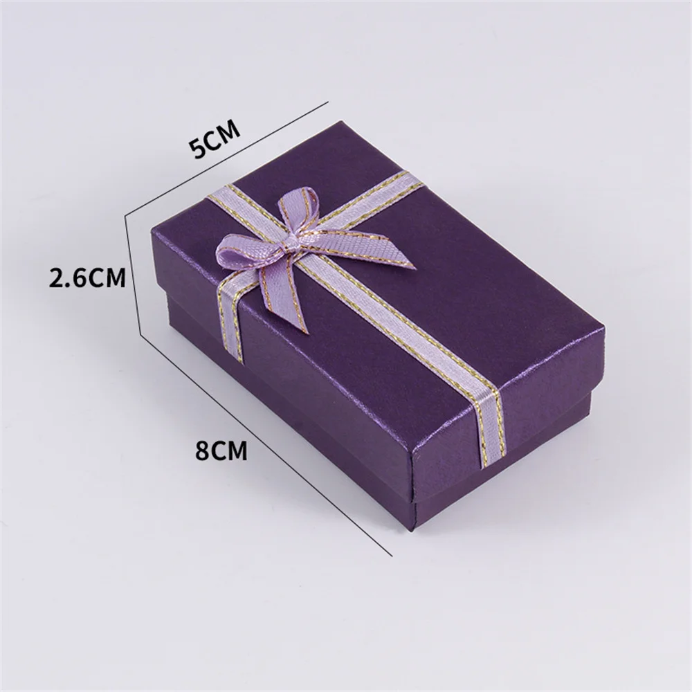 Jewelry Box Bow Ribbon Simple Exquisite Gifts Packaging Earrings Ring Necklace Bracelet Storage Jewelry Organization Display Box - Image 6