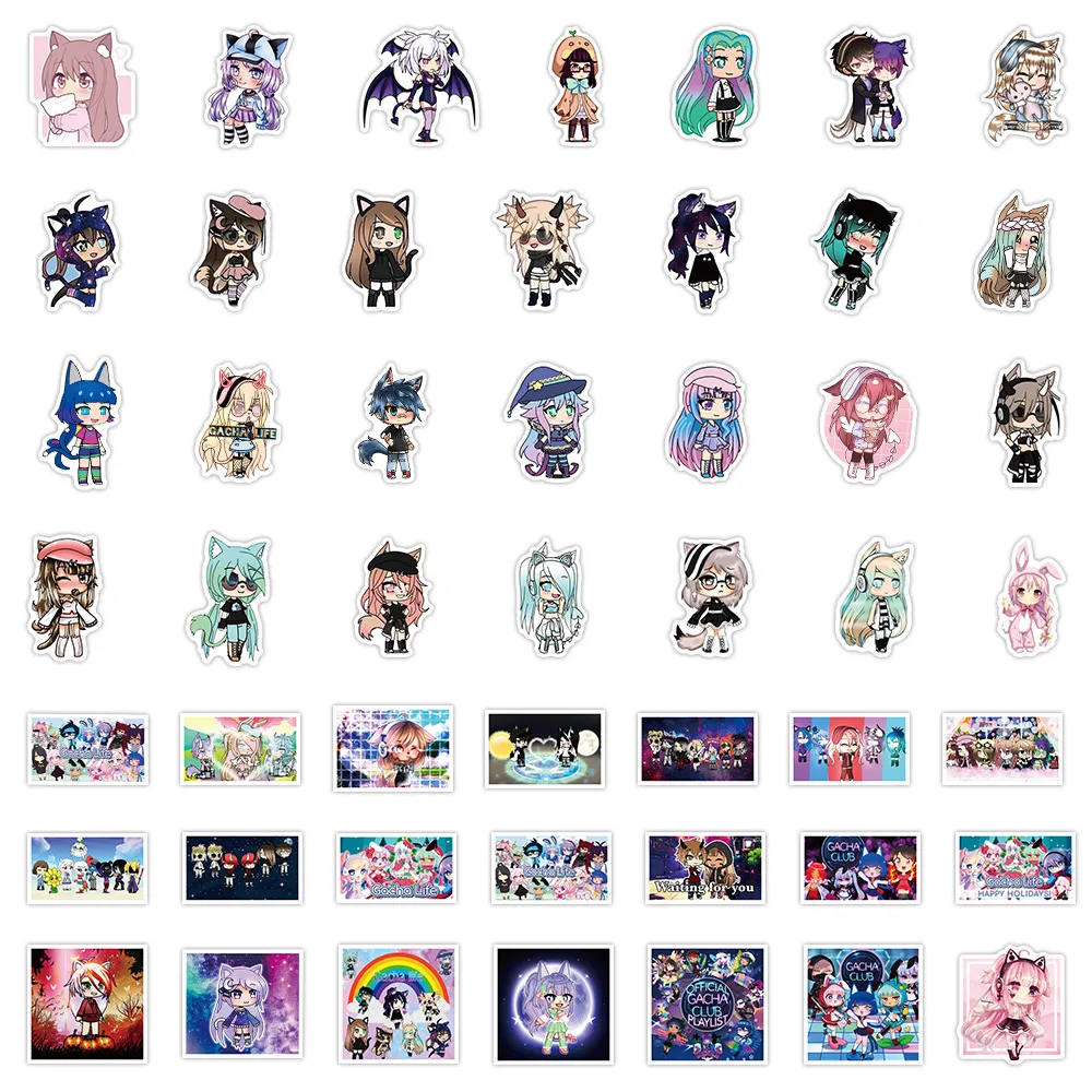  50 Pcs Cute Cartoon Gacha Life Stickers for Luggage,Cool Trendy  Game Stickers Vinyl Waterproof Stickers for Laptop,Skateboard,Hydro  Flask,Water Bottles,Computer,Phone,Guitar for Girls Adult : Electronics
