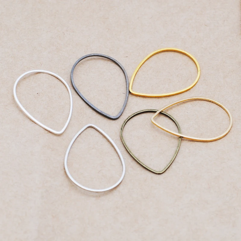 

30 шт./лот латунь, в форме капли, сделай сам, серьги в виде колец, основа для ювелирных изделий Поиск DIY серьги Разъемы Оптовая Продажа