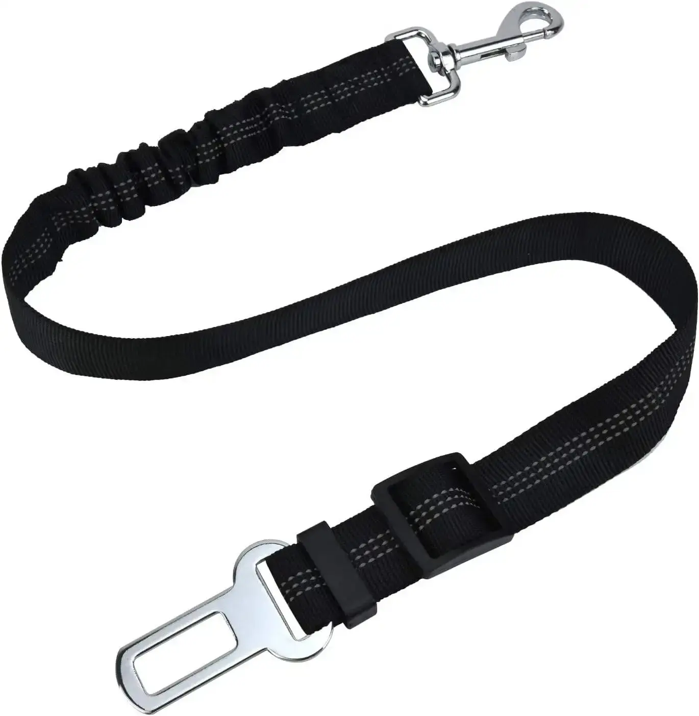 Dog Safety Belt 1PCS High Grade with Damping and Reflective Line Adjustable Length Suitable Any