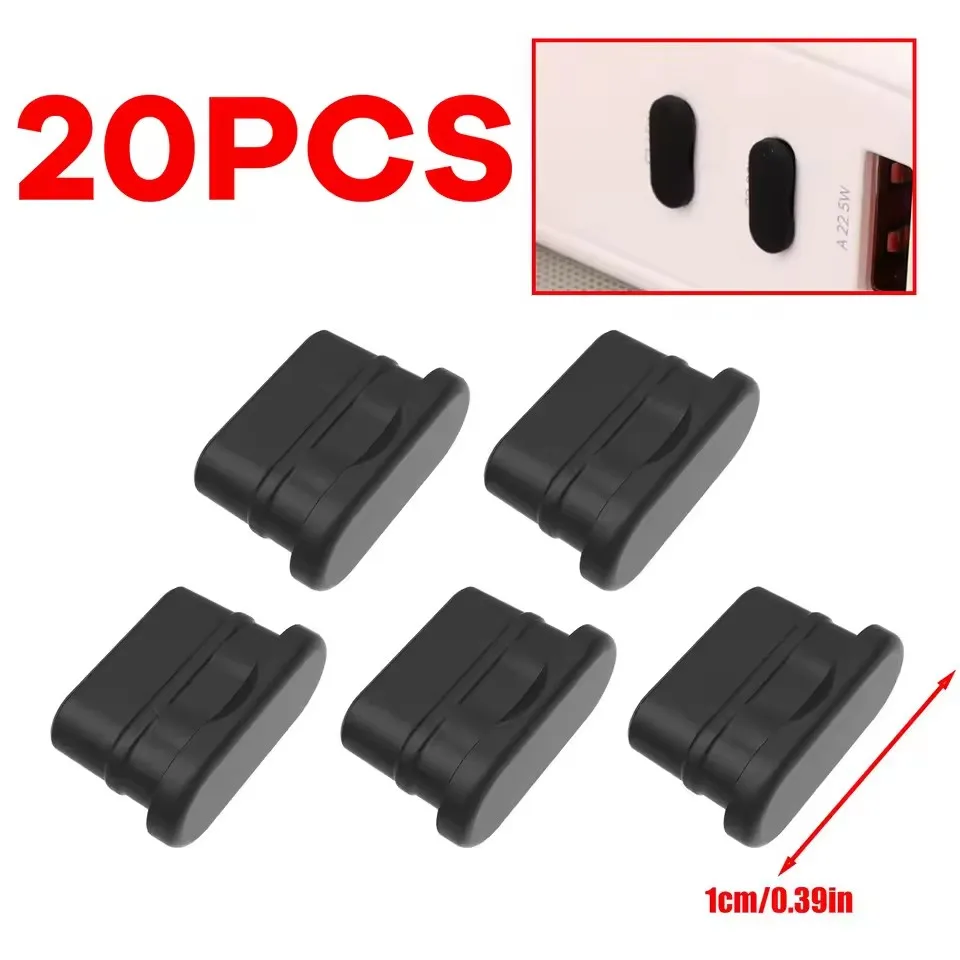 Universal Soft Silicone USB-C Dust Cover and Charging Port Protector