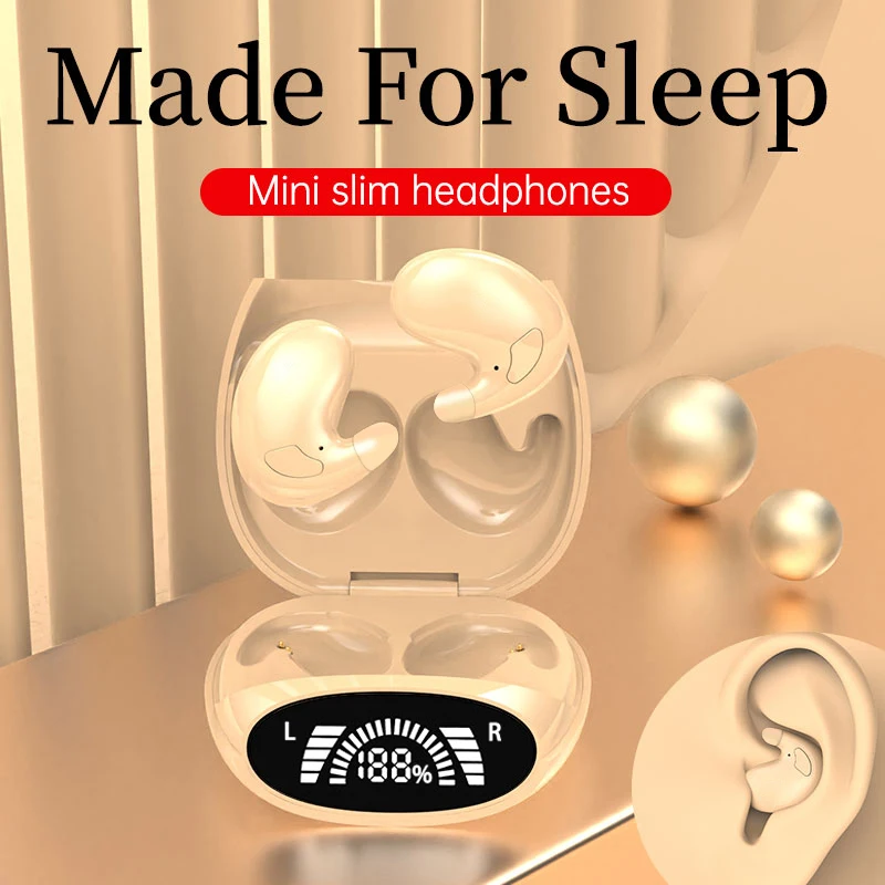 Bluetooth Headphones Wireless Earbuds 48hrs Talktime Digital Display Sports Ear Buds IPX5 Waterproof Earphones for Phone Laptop