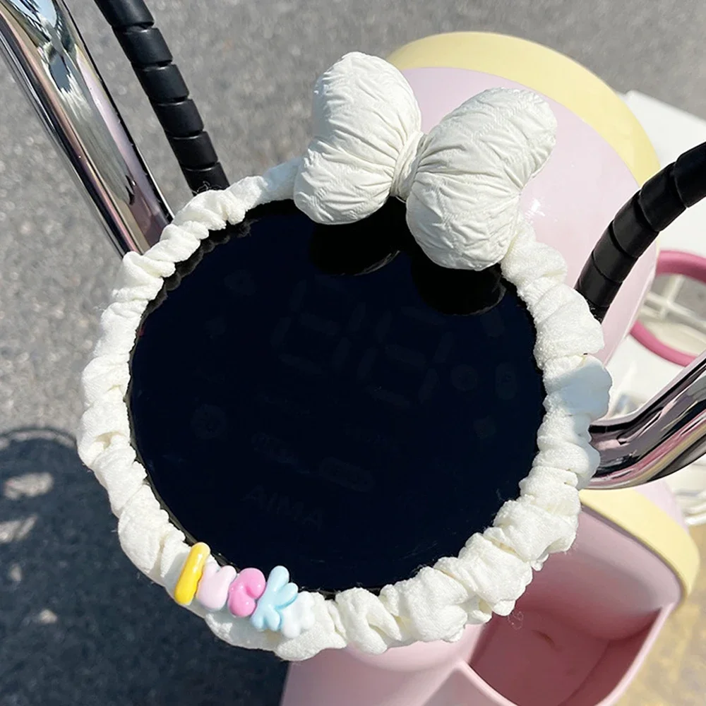 오토바이 헬멧 장식 전기 자전거 헬멧 리본 액세서리 모토크로스 풀페이스 헬멧 스티커 예쁜 리본