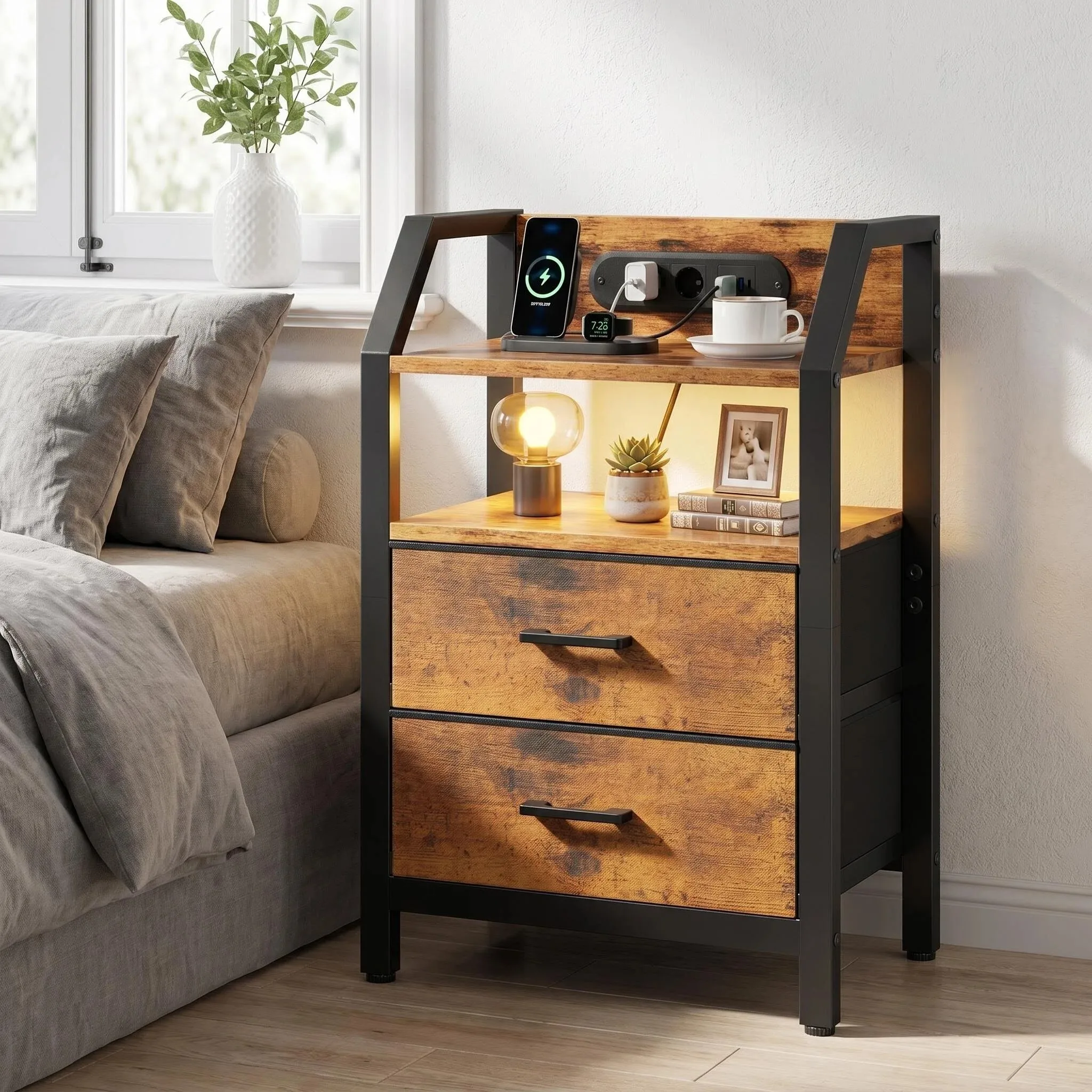 Stolik nocny z stacją ładującą z EU za $45.22 / ~169zł