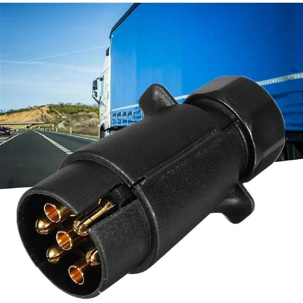 12V 12N Trailer 7 Pin Plug Round Wiring Tow Plastic Plug Car Accessories For Caravan Truck Boat Van Bus SUV trailer plug adapter trailer socket trailer plug socket trailer plug