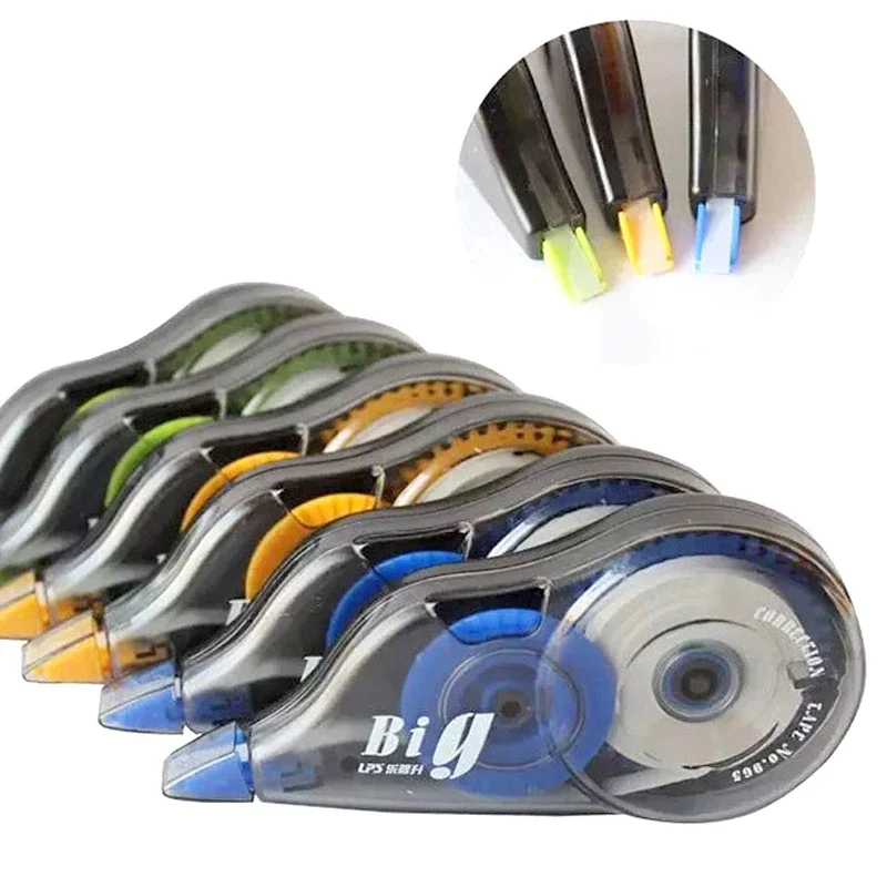 Correction Tape Large capacity 12 m length 3 colors Use smoothly 1PC