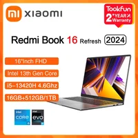 XIAOMI Redmi Book 16 2024 Laptop Intel i5 13500H RAM 16GB SSD 512GB 16"Inch 2.5K 120Hz Windows 11 Notebook Ultrabook Computer PC 1