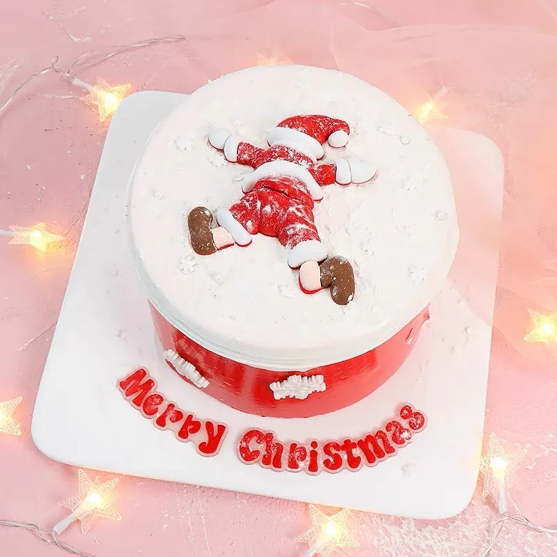 2026 neue Frohe Weihnachten Kuchen Topper Dekoration Cartoon Santa Claus Kinder Weihnachten Party Kuchen Topper Geschenk Neue Jahr Backen Liefert – Detail 17