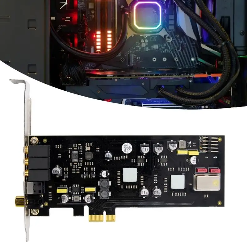 31BA ST113 PCIe SSS1700 게임용 로우 프로파일 PCIe 디지털 사운드 어댑터 변환