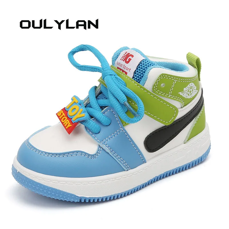 Kids Sports Shoes Spring Autumn Children's Board-shoe Boys Casual Sneakers High Top Non Slip Shoes Girls Soft Soled Baby Shoes 6