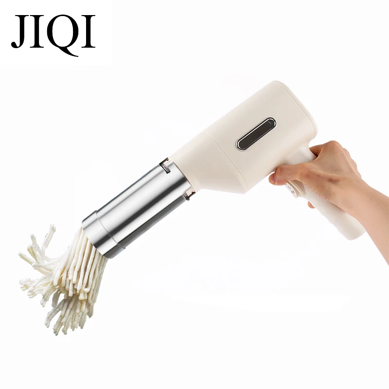 Automatic Electric Charging Wireless Hand Operated Pasta Maker Cutter Spaghetti Noodles Dough Pressing Machine 3/5 Molds