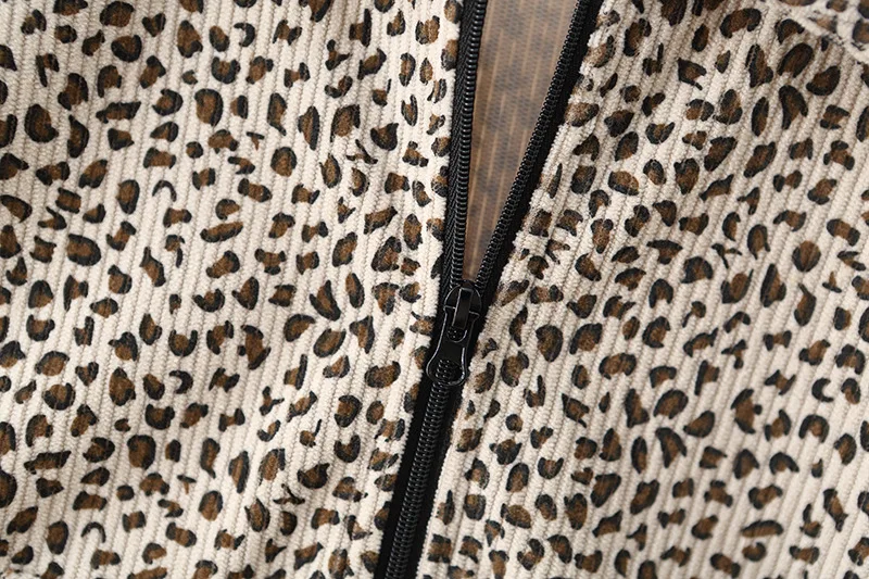 Corduroy Leopard Print Jumpsuits Rompers for Baby Boys Girls