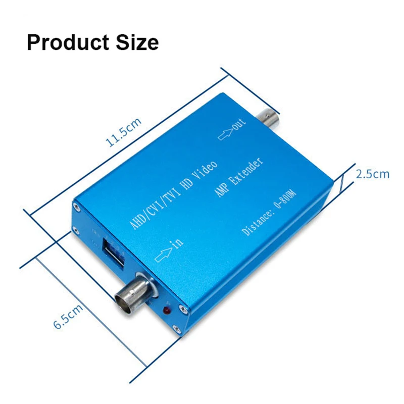 Coxial Cable AHD/TVI/CVI/CVBS 1080P Video Amplifier Extends For CCTV Camera System HD Signal Transmissi 800M 3