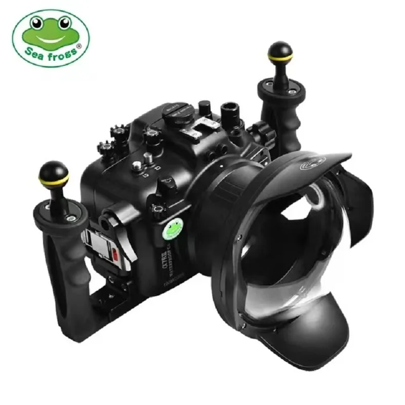 

Seafrogs for Sony A7RIII A7R III Aluminum Alloy Waterproof Camera Housing Underwater 100m Scuba Diving Case Protective Cover