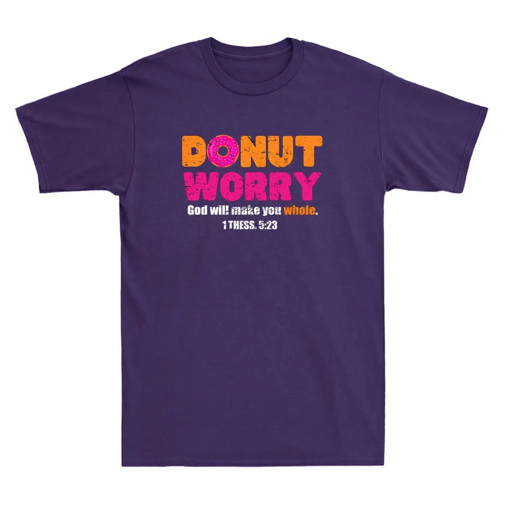 

Забавный подарок для влюбленных с пончиком, волнующим Бога, Мужская футболка в стиле ретро, винтажный принт, высокое качество, 100% хлопок