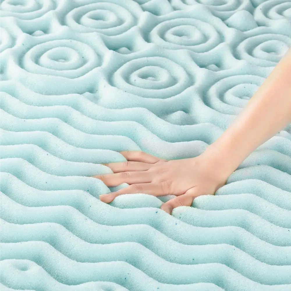 4 Inch Gel Memory Foam Mattress Topper 5 Zone Cooling Technology Pressure Relief Conforming Foam Short Queen Undisturbed Sleep 5