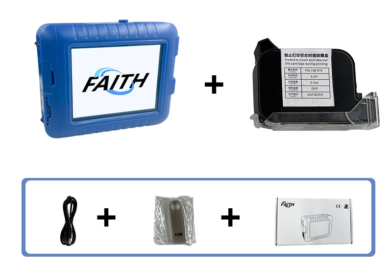 Mini impressora Faith com codificador e cartucho