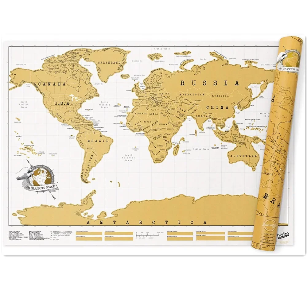 

Best selling Large Scratch The Travel Maps as a Gift, A travel Scratch maps perfect to show off where you've been travelling