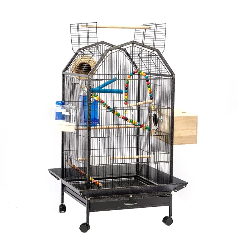 

Bird Cage Parrot Xuanfeng Peony Big Brother Breeding Bird Cage Accessories Complete Collection Luxury Large Household Bird Cage
