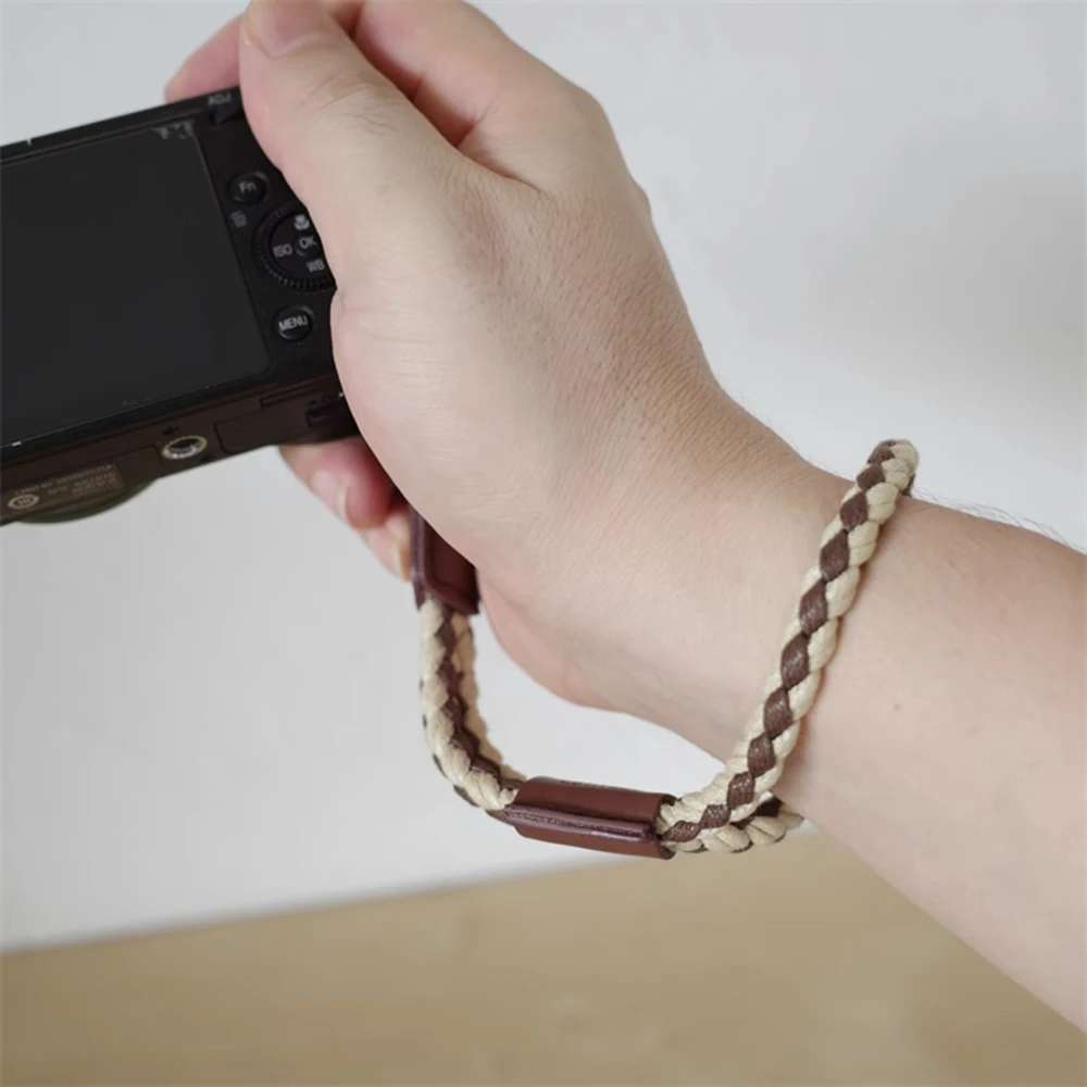 수제 액세서리 분실 방지 로프 사진 장비 카메라 손목 스트랩  가죽 끈 핸드 스트랩 카메라 스트랩