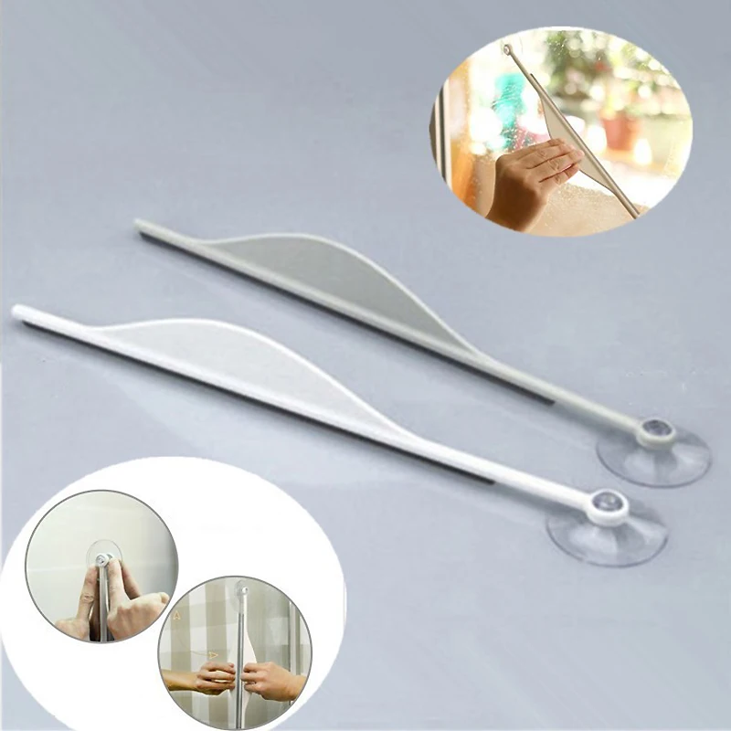 Creative Bathroom Flat Mirror Window Glass Wiper Cleaner Bathroom Steam Wiper Cleaner Squeegee