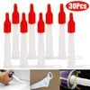 30PCS Spare Silicone Tube Nozzle Cap Re-sealable Mastic Cartridge Spare Red Nozzles Screw Cover For Silicone Caulking Pipes 1