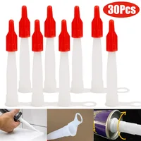 30PCS Spare Silicone Tube Nozzle Cap Re-sealable Mastic Cartridge Spare Red Nozzles Screw Cover For Silicone Caulking Pipes 1