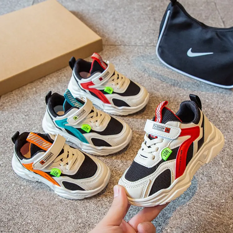 Kids Multipiece Sneakers for Boys Girls 2025 Autumn New Children's Walking Shoes Breathable Mesh Student School Basketball Shoes
