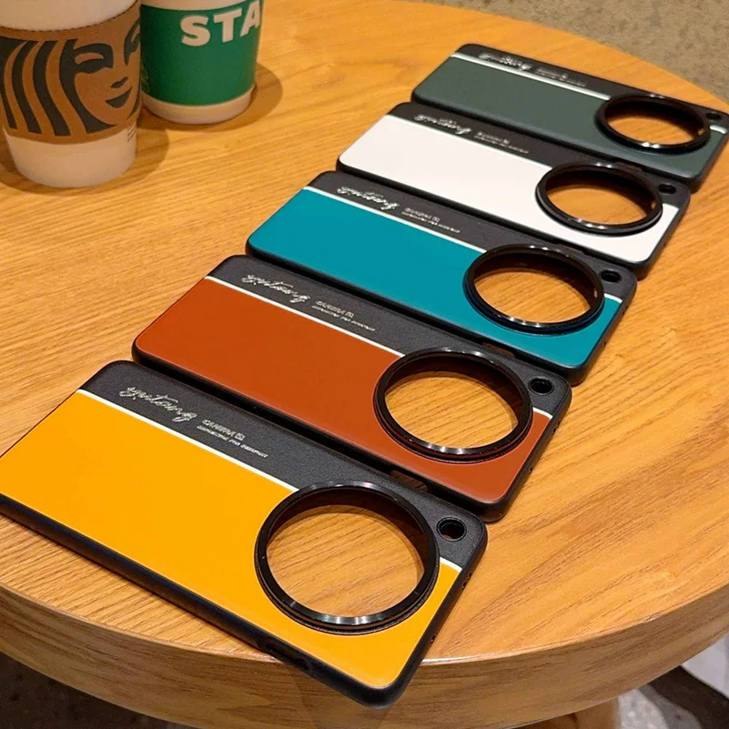 Night Lightning Fluorescent Dual-Pigment Leather Case with Lens Protector