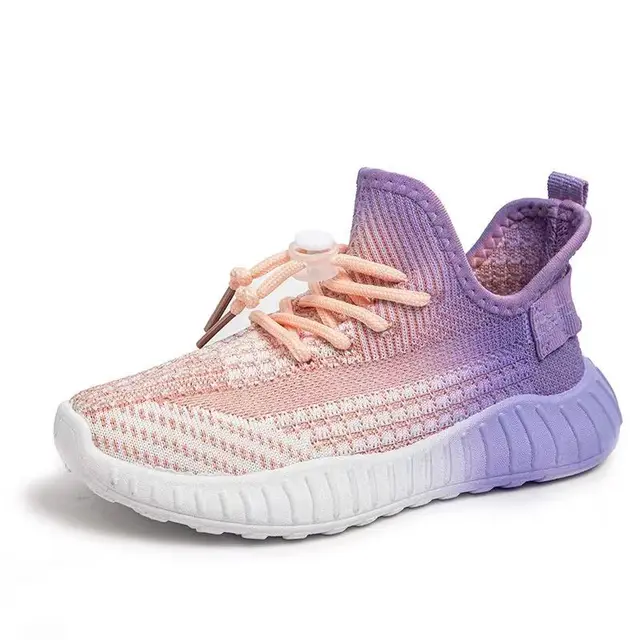 WZRUISEN Boys And Girls Sneakers Breathable Double Mesh Fly Running
