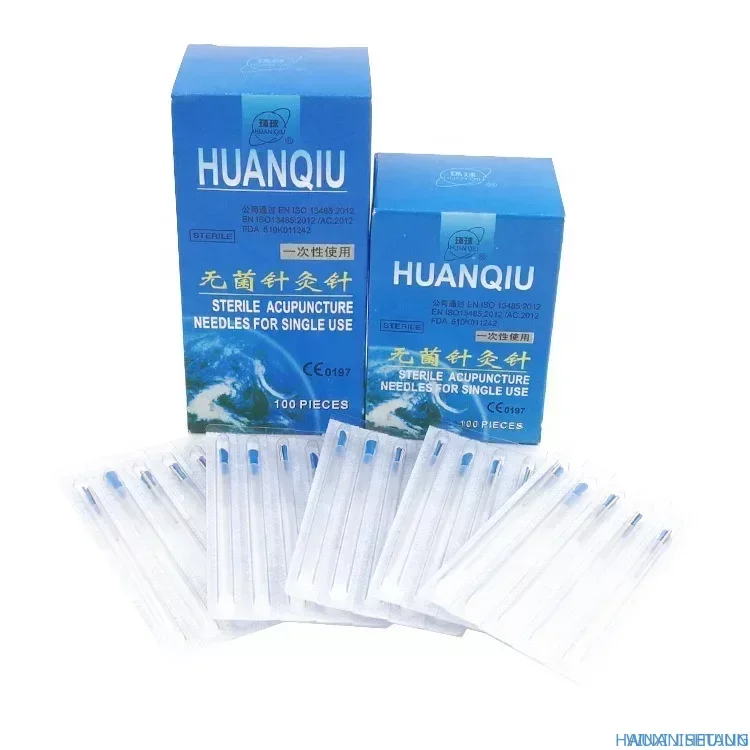 HUANQIU Brand Disposable Sterile Stainless Steel Dry Needling Acupuncture Needles One Needle One Tube 100pcs