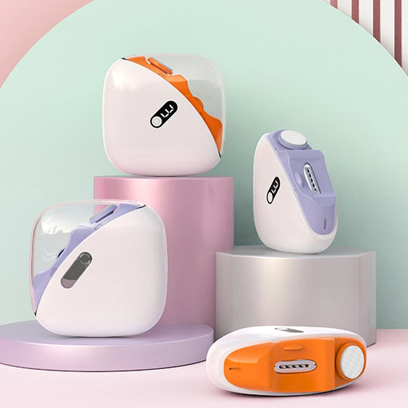 2-in-1 Automatic Electric Nail Trimmer Polisher with LED Light Safe Baby Nail Care Accessories for Babies Adults Manicure Tools