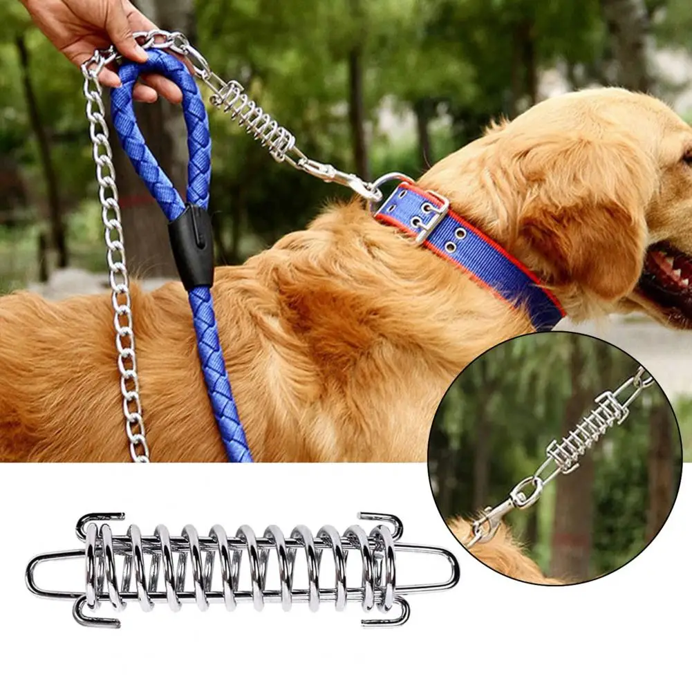 Strong Wind Tent Accessory Dog Leash Spring Heavy Duty Steel Dog Leash Shock Absorbing Spring Buckle for Training for Outdoor
