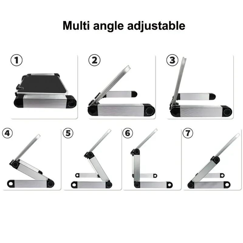 Laptop Desk Stand Adjustable Notebook Tables Computer Table Bracket Portable Notebook Tables Aluminum Foldable Holder Desk