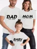 Cute Family Look Matching Clothes Mommy And Me Tshirt Mother Daughter Son Outfits Women Mom T-shirt Baby Girl Boys T Shirt 2