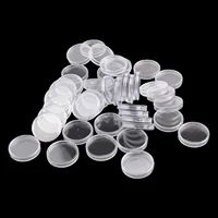 100Pcs 28mm Transparent Plastic Coin Holder Coin Collecting Box Case For Coins Storage Capsules Protection Boxes Container 2