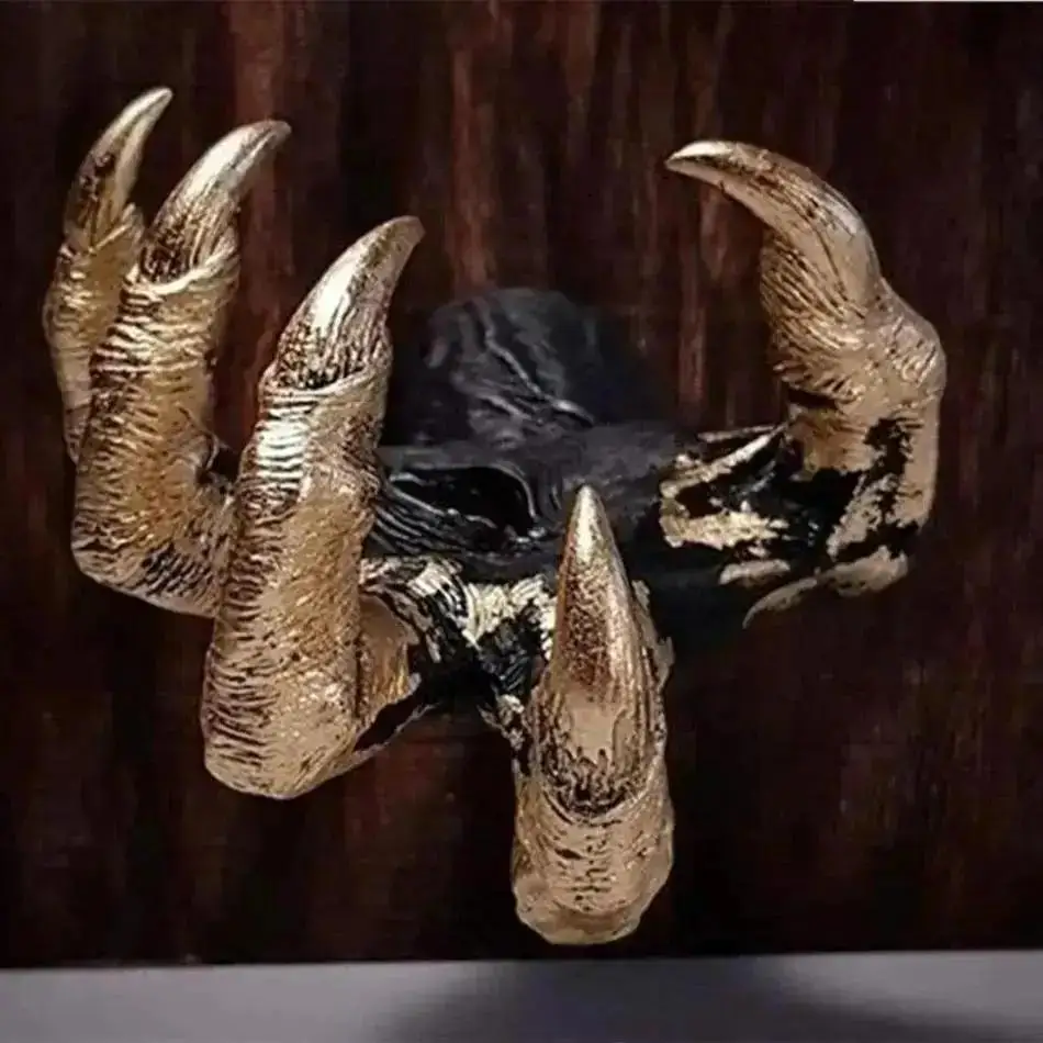 Fuuny New Halloween Decoration Jewelry Display Rack Hanger Witch Hand Wall Hanging Statue Resin Retro Aesthetic Art Sculpture