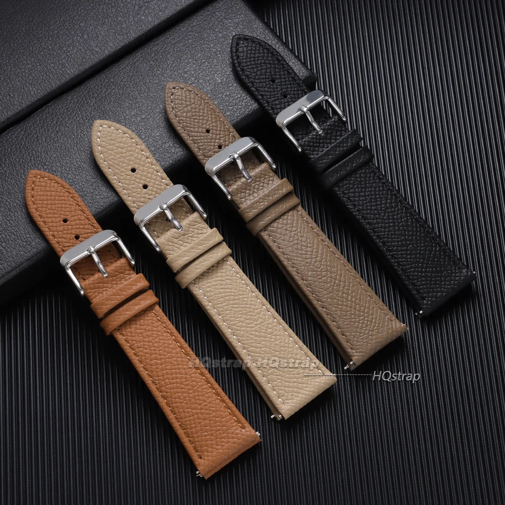 Vintage Calfskin Leather Quick Release Watch Band - Universal Size Replacement Strap